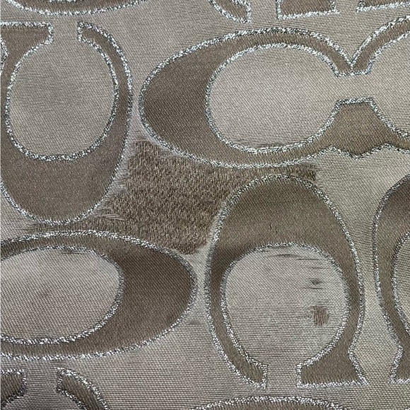 Coach Poppy Glam Women’s Metallic $ Camel Shoulder Tote Bag - Picture 7 of 9